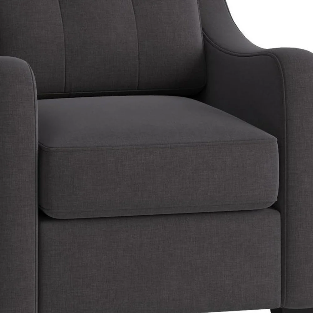 Gray Linen Upholstery Chair By Homeroots - Image 2