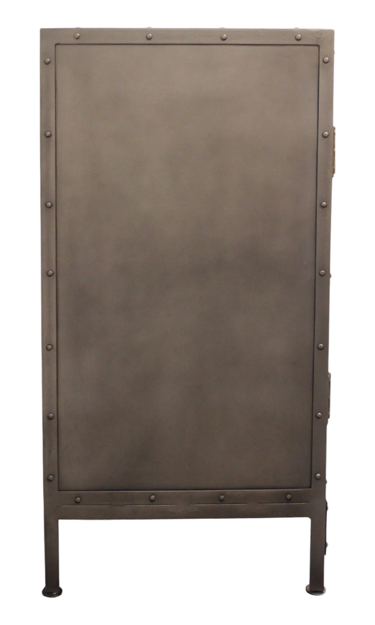 Gray Metal Enclosed Storage TV Stand By Homeroots - Image 5