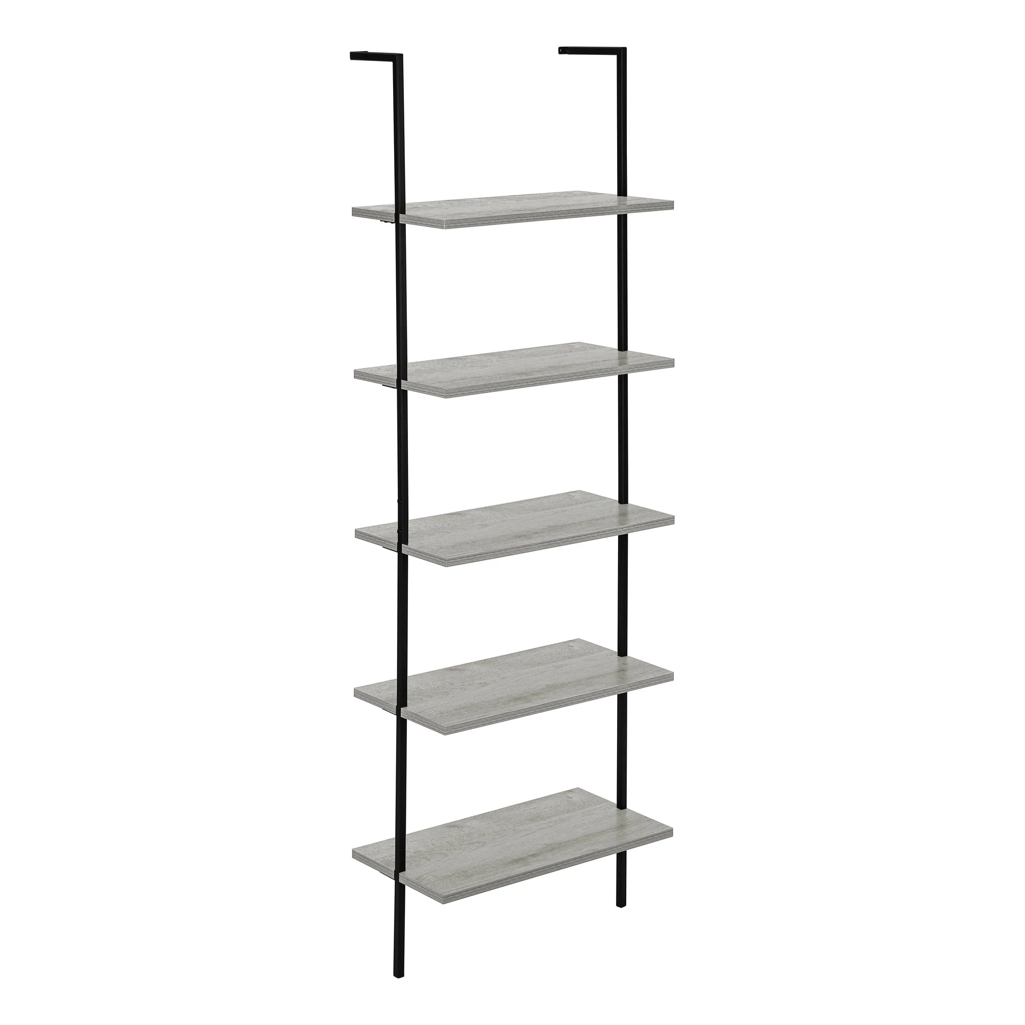 Gray Metal Five Tier Bookcase By Homeroots - Image 3