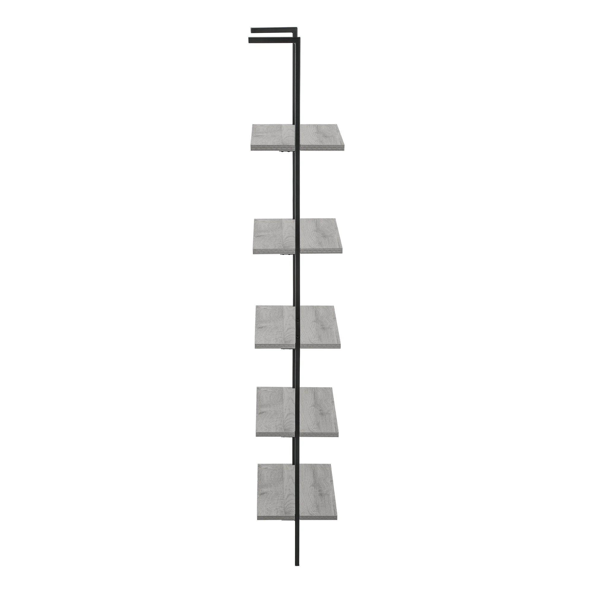 Gray Metal Five Tier Bookcase By Homeroots - Image 4