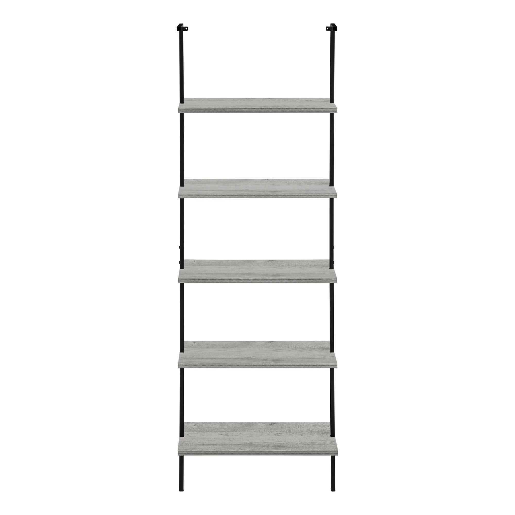 Gray Metal Five Tier Bookcase By Homeroots - Image 5