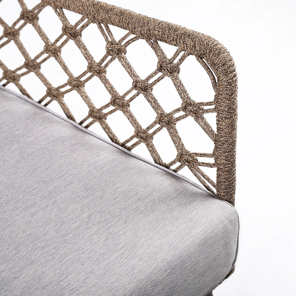 Gray Metal Outdoor Arm Chair with Gray Cushion By Homeroots - Image 7