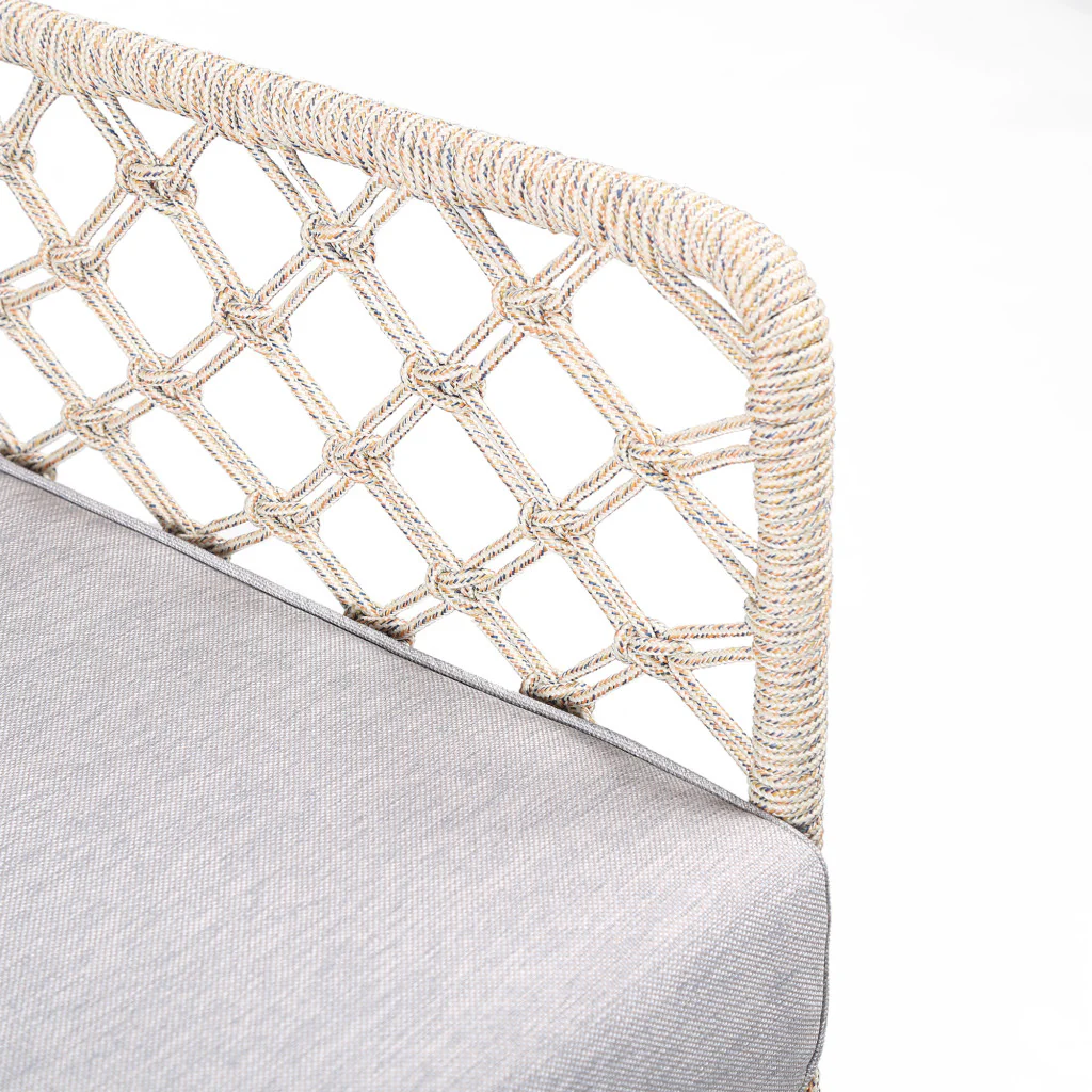 Gray Metal Outdoor Dining Chair with Gray Cushion By Homeroots - Image 7