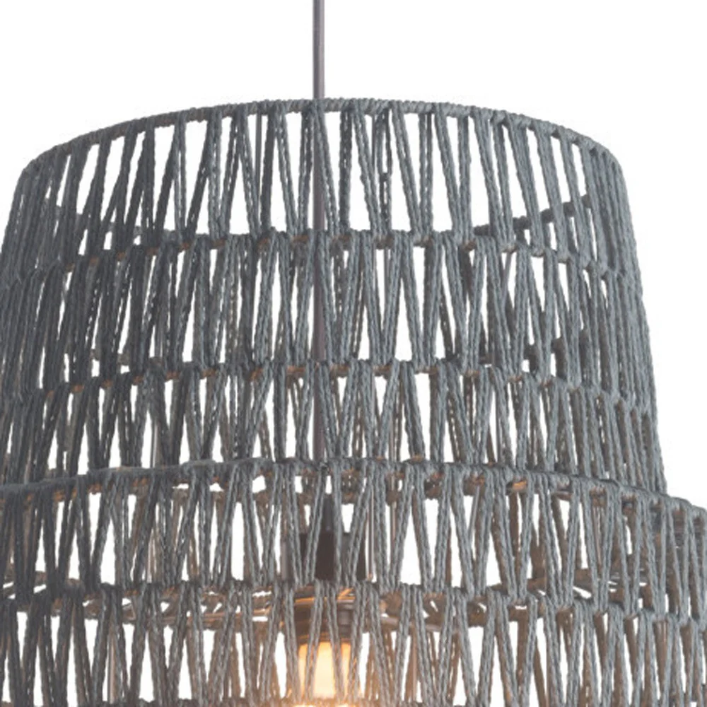 Gray Night Sky Zig Zag Ceiling Lamp By Homeroots - Image 5