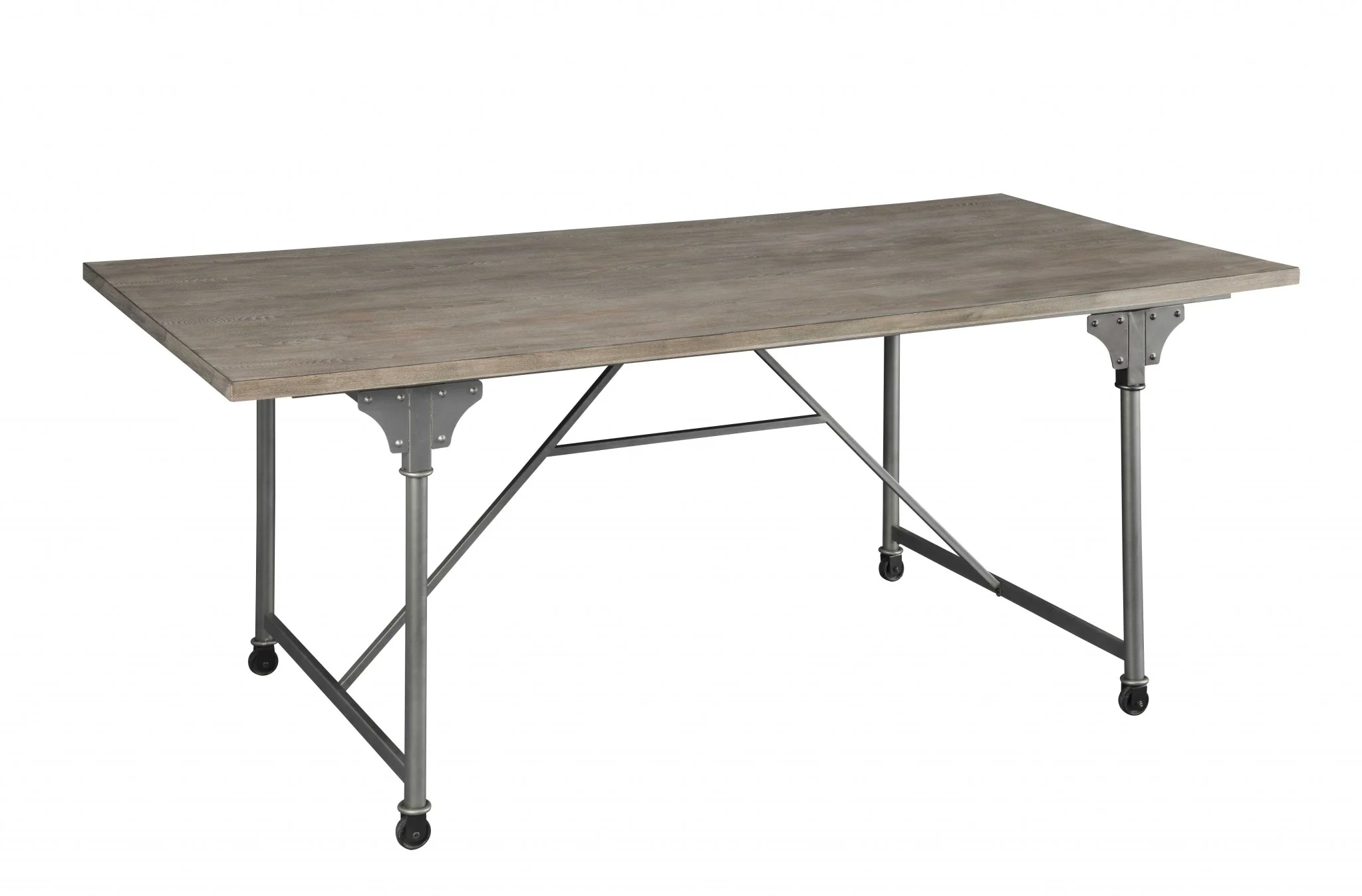 Gray Oak And Sandy Gray Dining Table By Homeroots - 318918 - Image 2
