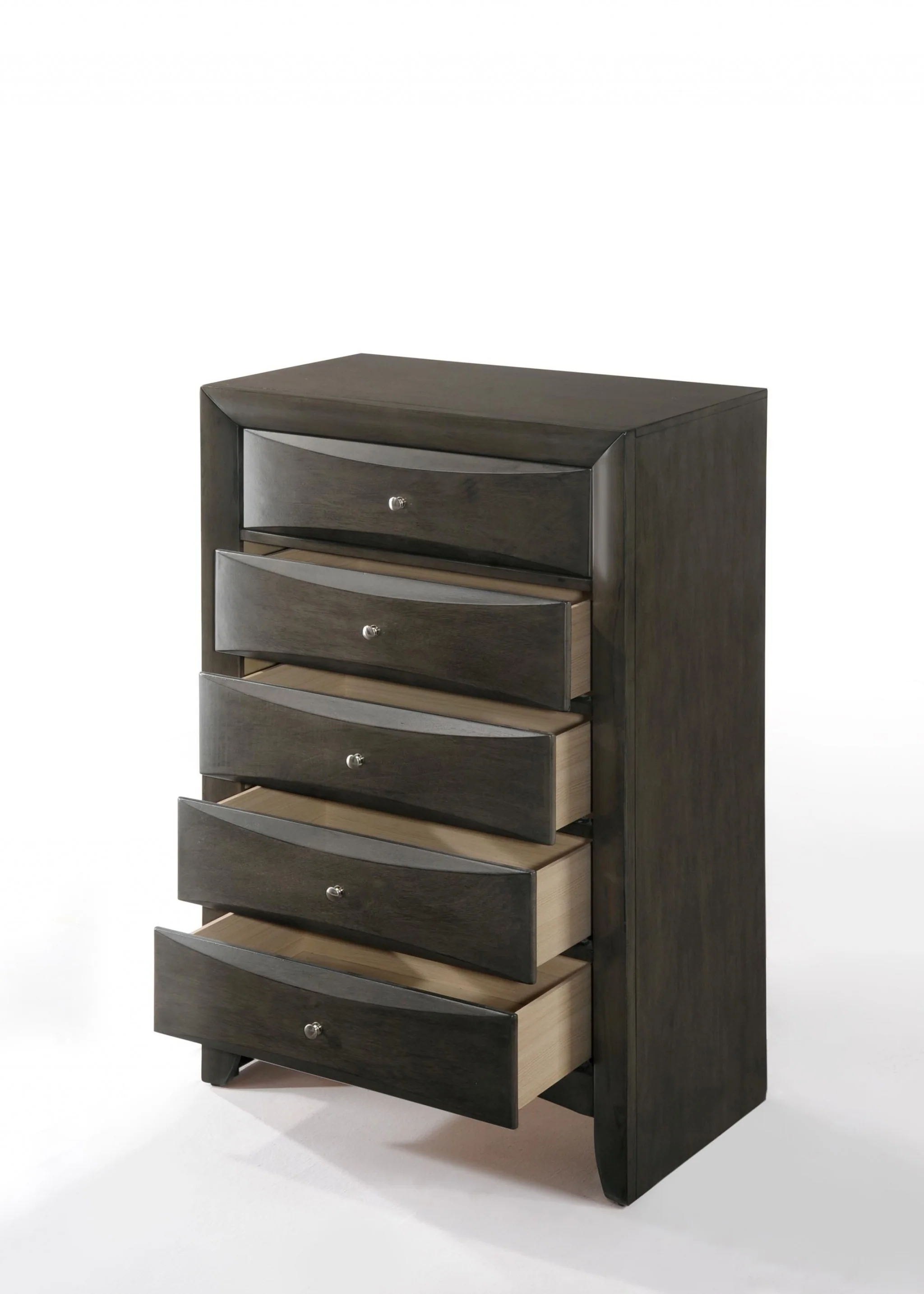 Gray Oak Rubber Wood Chest By Homeroots - Image 2
