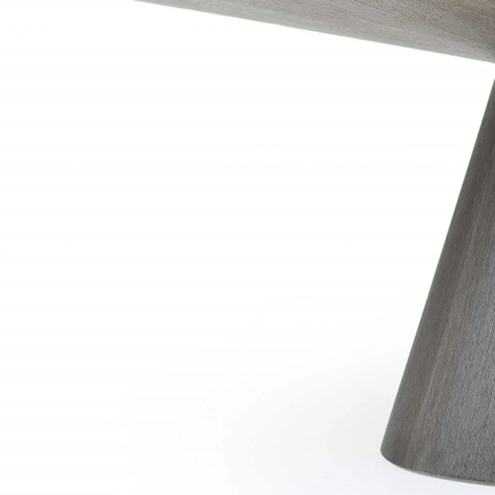 Gray Oak Veneer Oval Dining Table By Homeroots - Image 6