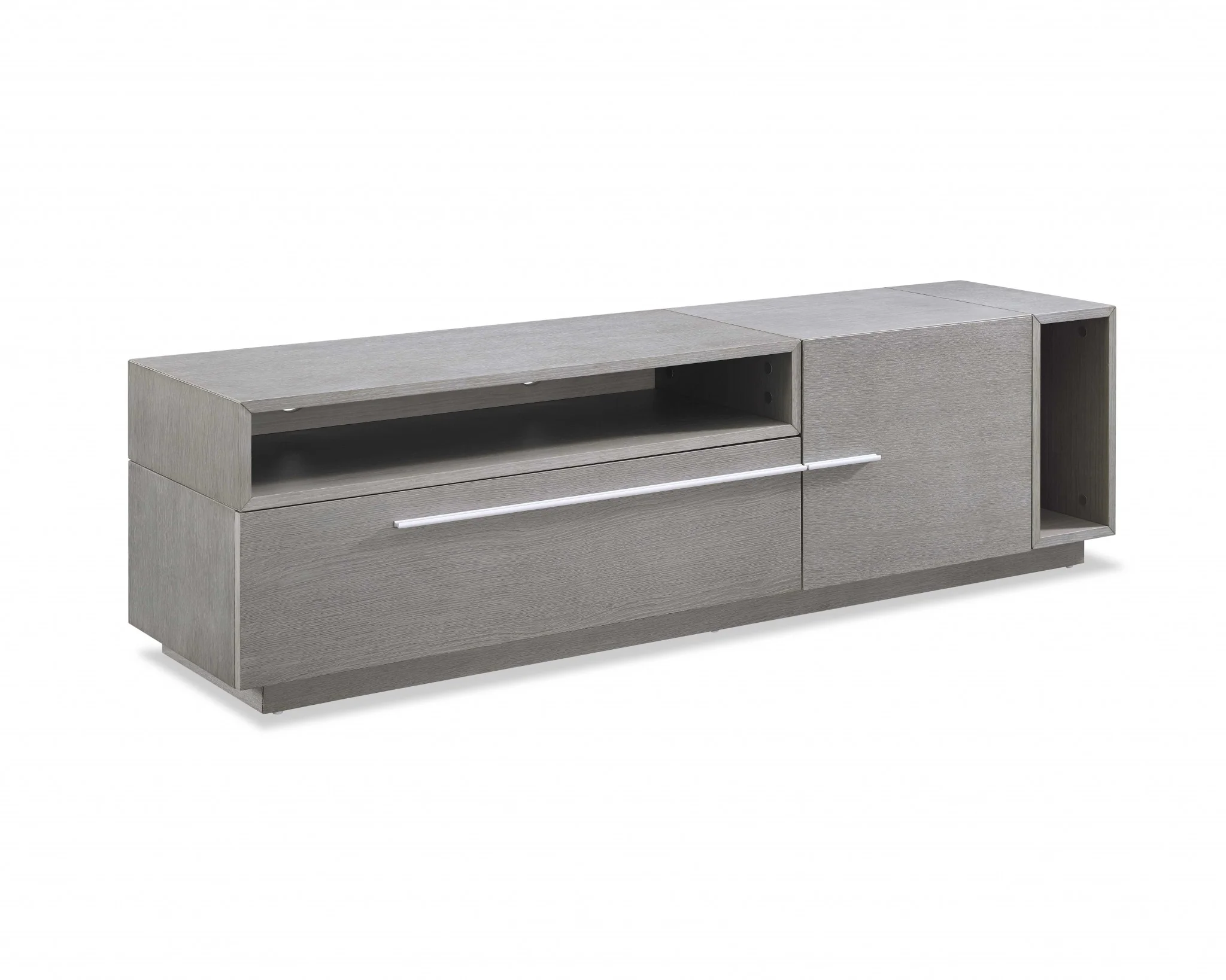 Gray oak Veneer TV Unit By Homeroots - Image 2