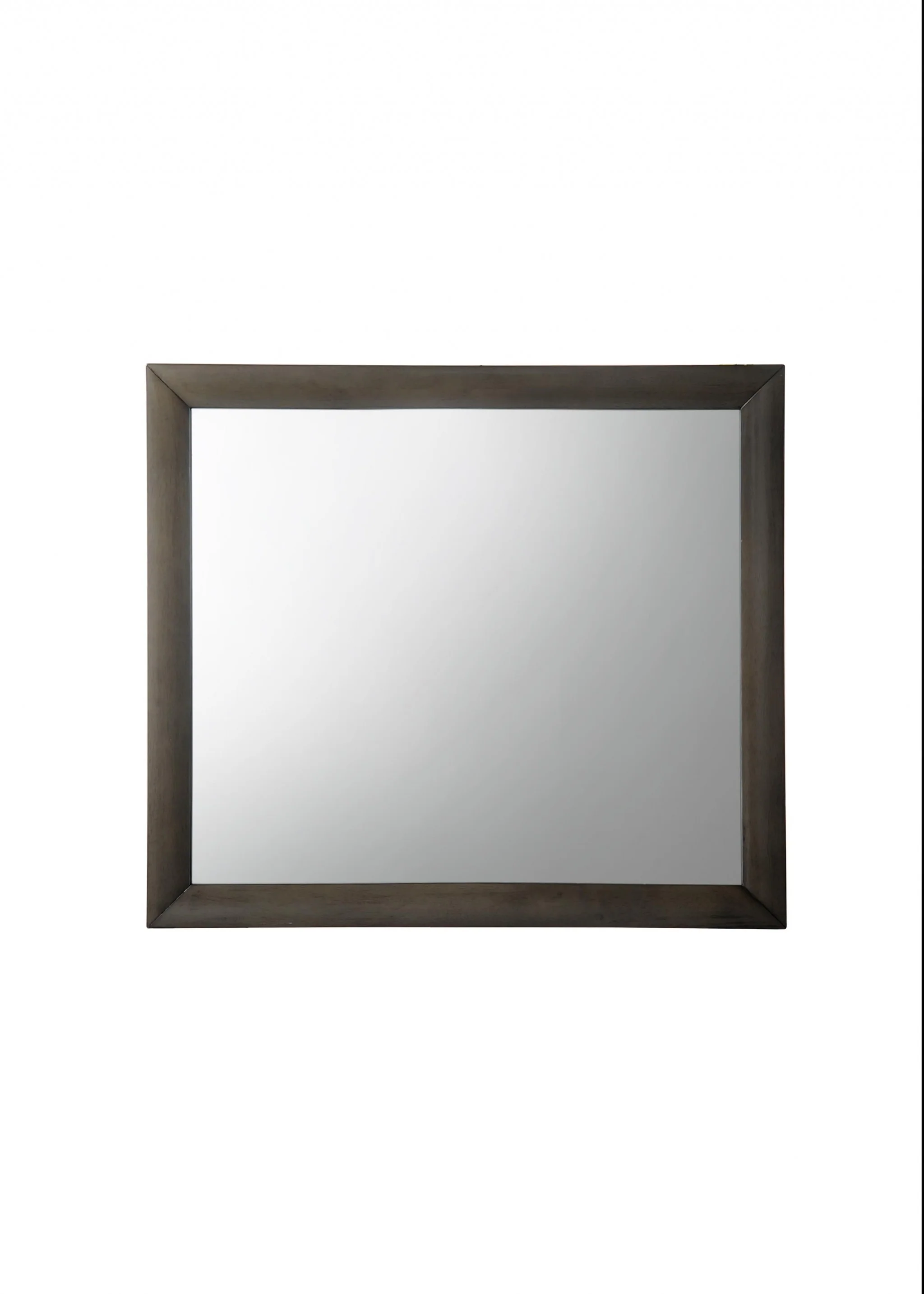 Gray Oak Wooden Rectangular Mirror By Homeroots - Image 2