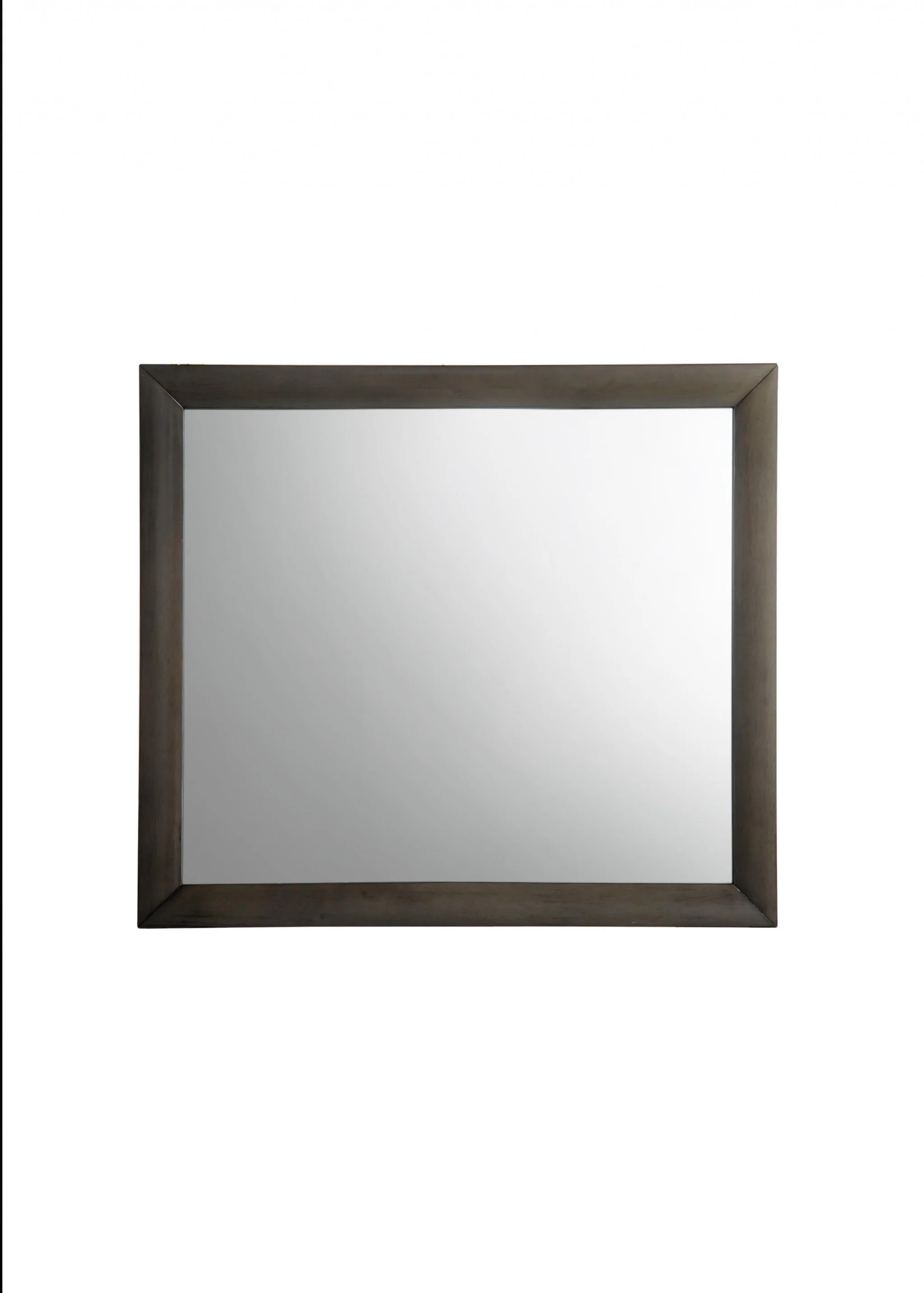 Gray Oak Wooden Rectangular Mirror By Homeroots - Image 4