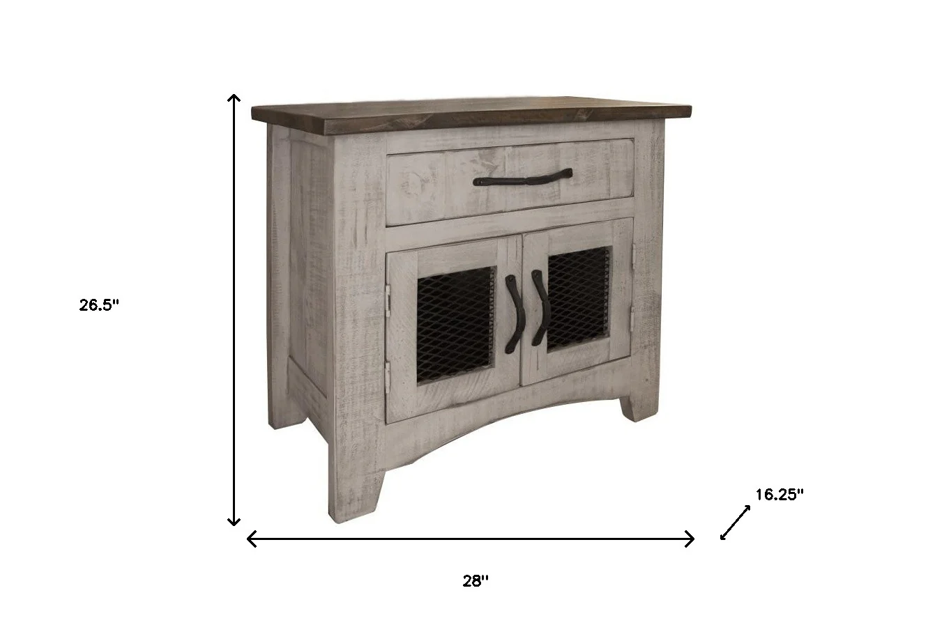 Gray One Drawer Nightstand By Homeroots - Image 5