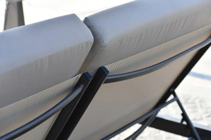Gray Outdoor Steel Metal Adjustable Day Bed with Canopy and Taupe Cushions By Homeroots - Image 4