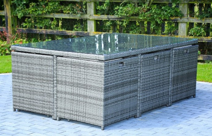 Gray Piece Outdoor Dining Set with Cushions By Homeroots - Image 5