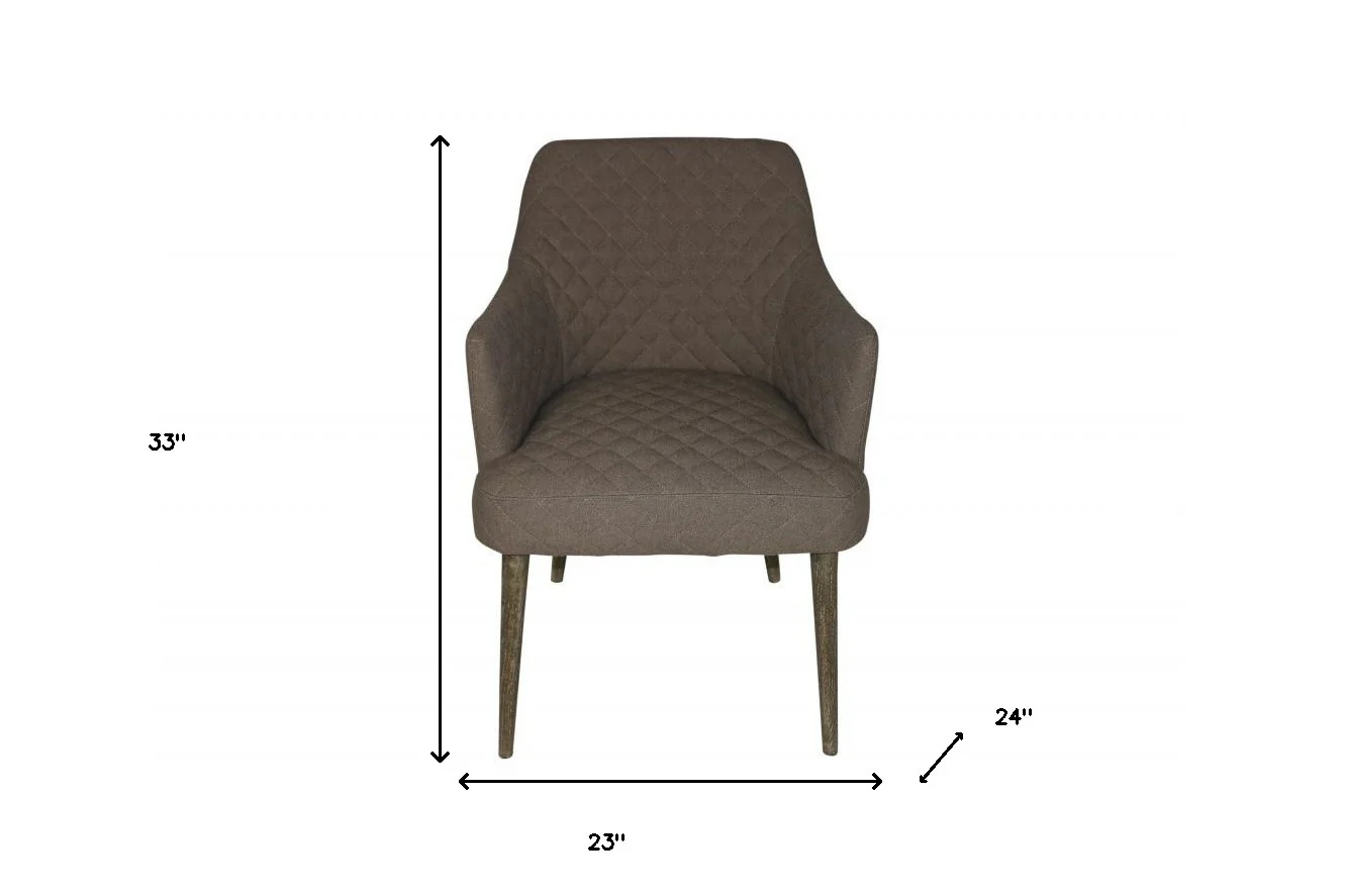 Gray Polyester Blend And Natural Solid Color Side Chair By Homeroots - Image 2