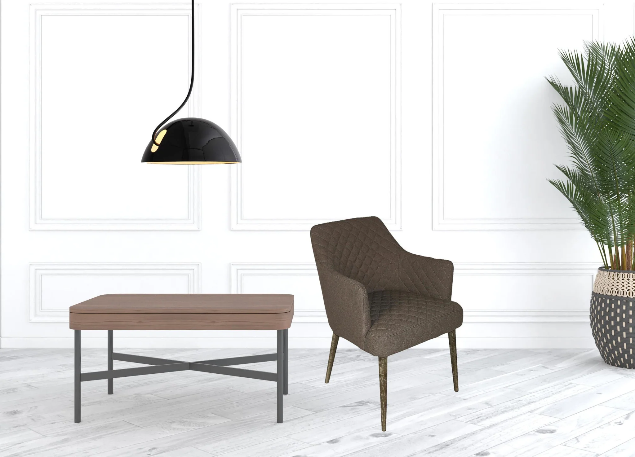 Gray Polyester Blend And Natural Solid Color Side Chair By Homeroots - Image 4