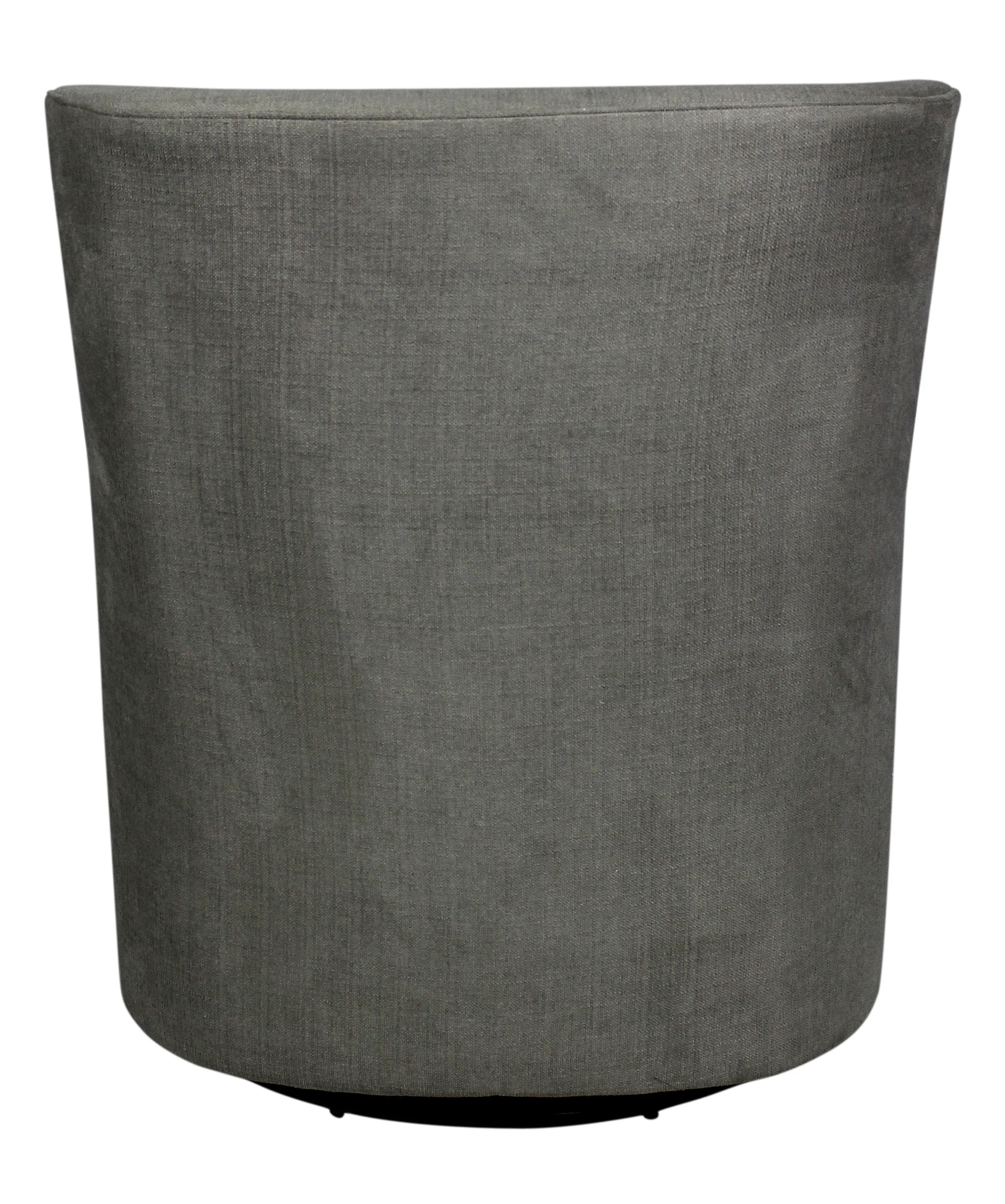 Gray Polyester Blend Solid Color Swivel Arm Chair By Homeroots - Image 2
