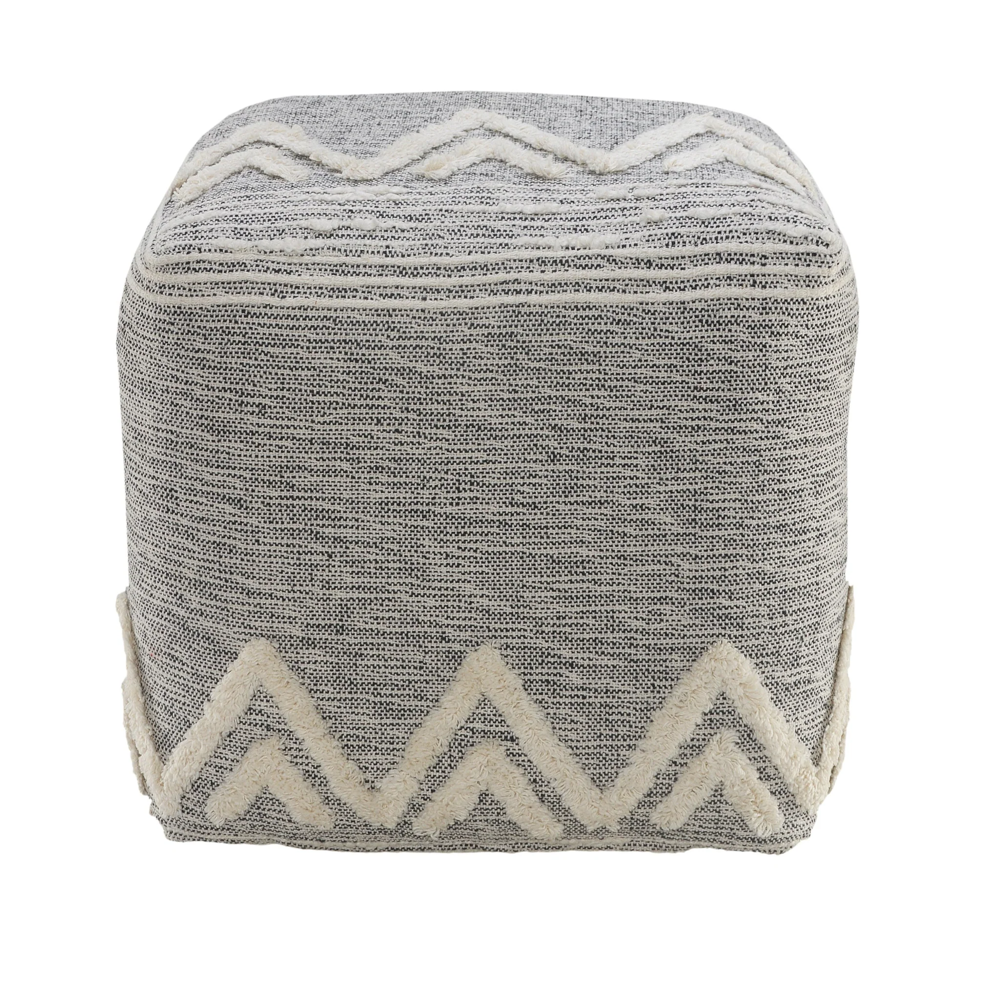 Gray Polyester Ottoman By Homeroots - Image 6