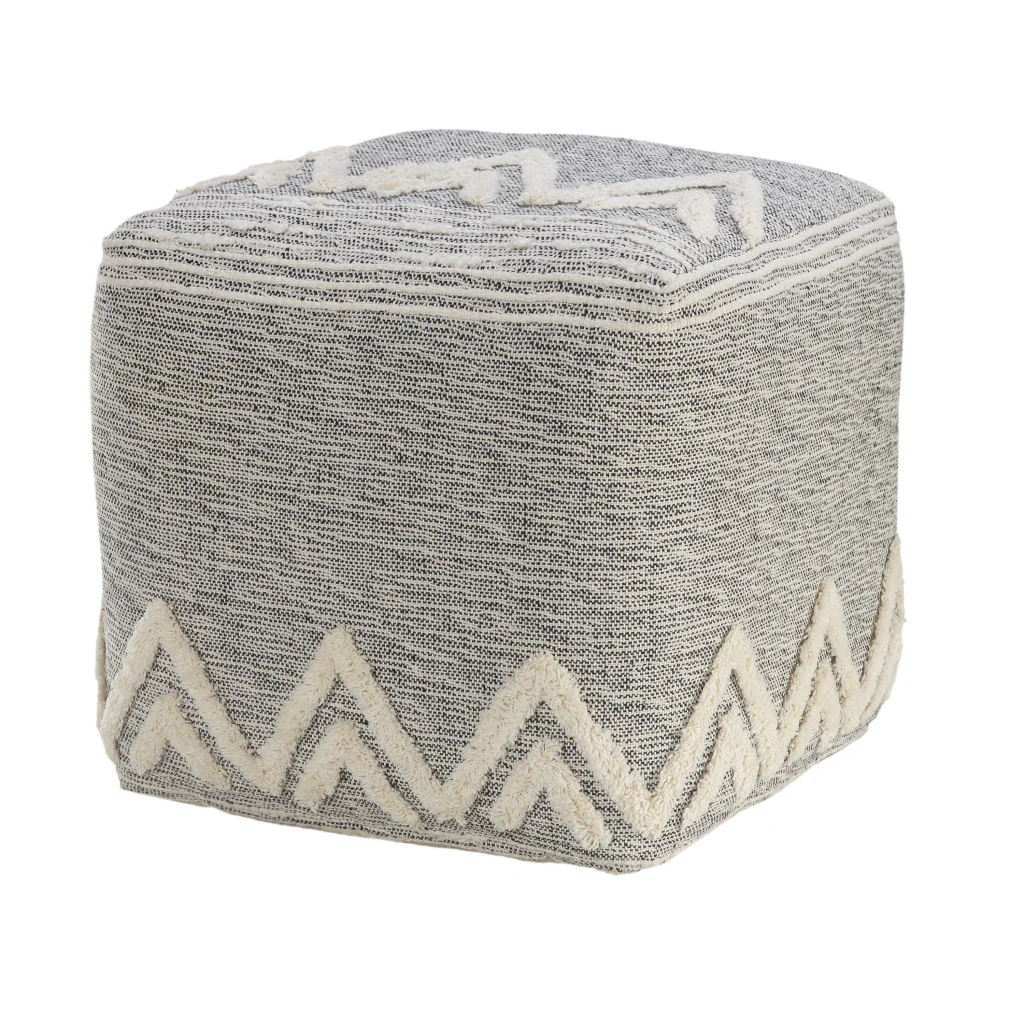 Gray Polyester Ottoman By Homeroots - Image 7