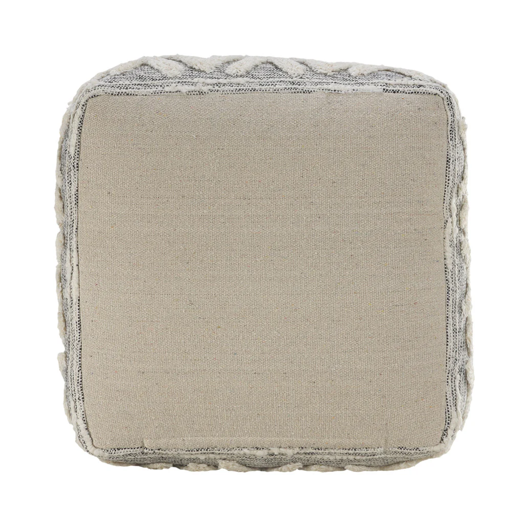 Gray Polyester Ottoman By Homeroots - Image 8