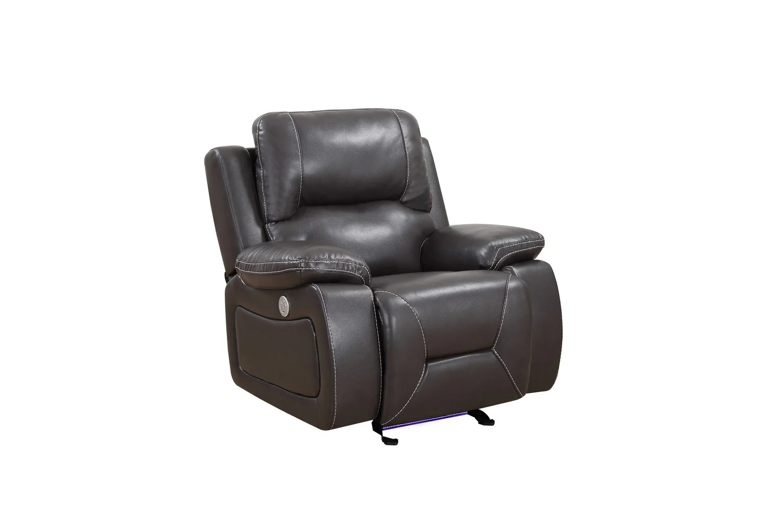 Gray Power Reclining Chair By Homeroots - 366343 - Image 2