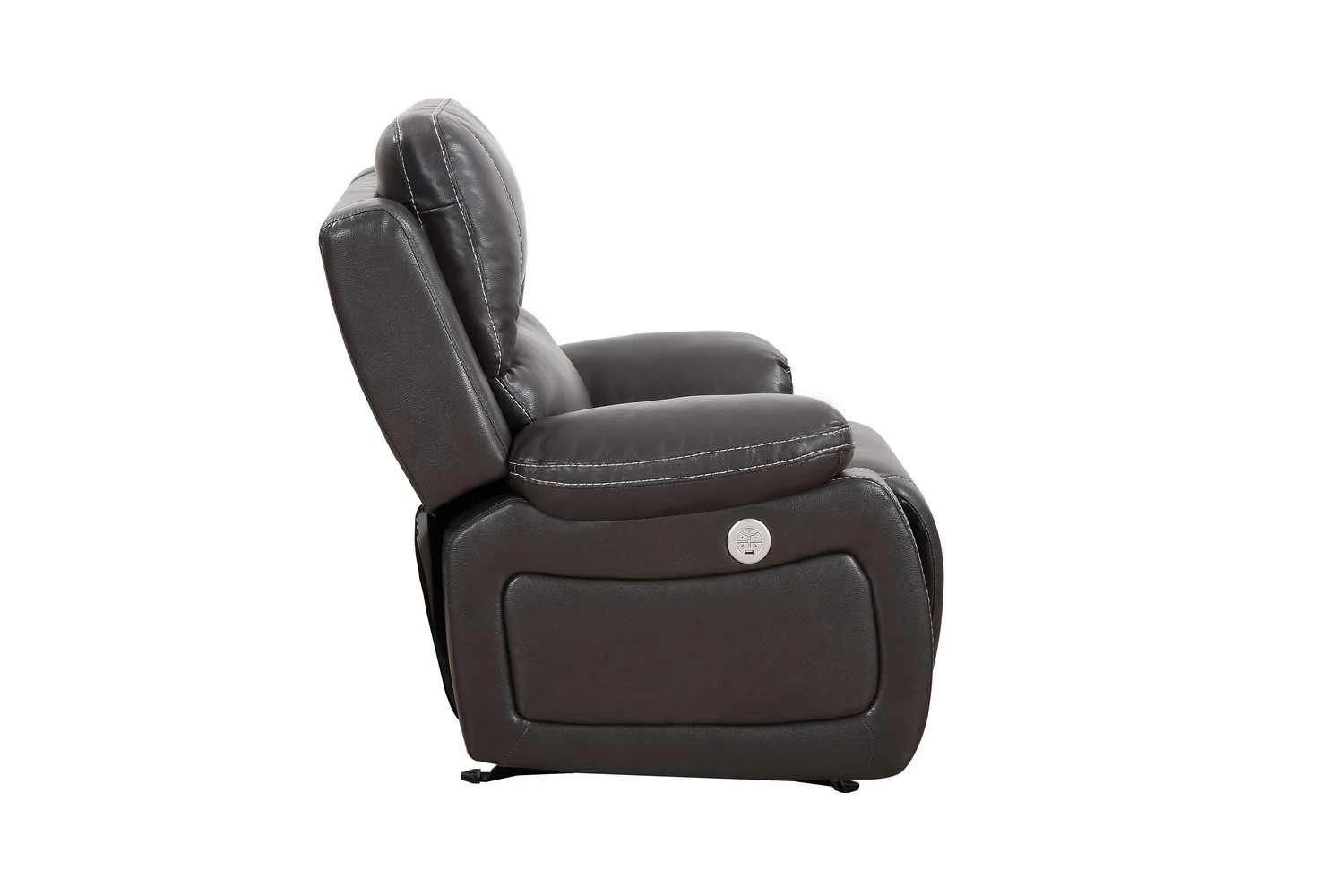 Gray Power Reclining Chair By Homeroots - 366343 - Image 3