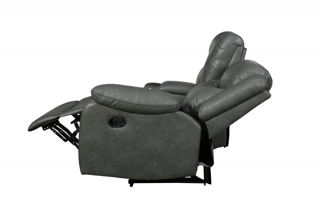 Gray Reclining Sectional By Homeroots - Image 3