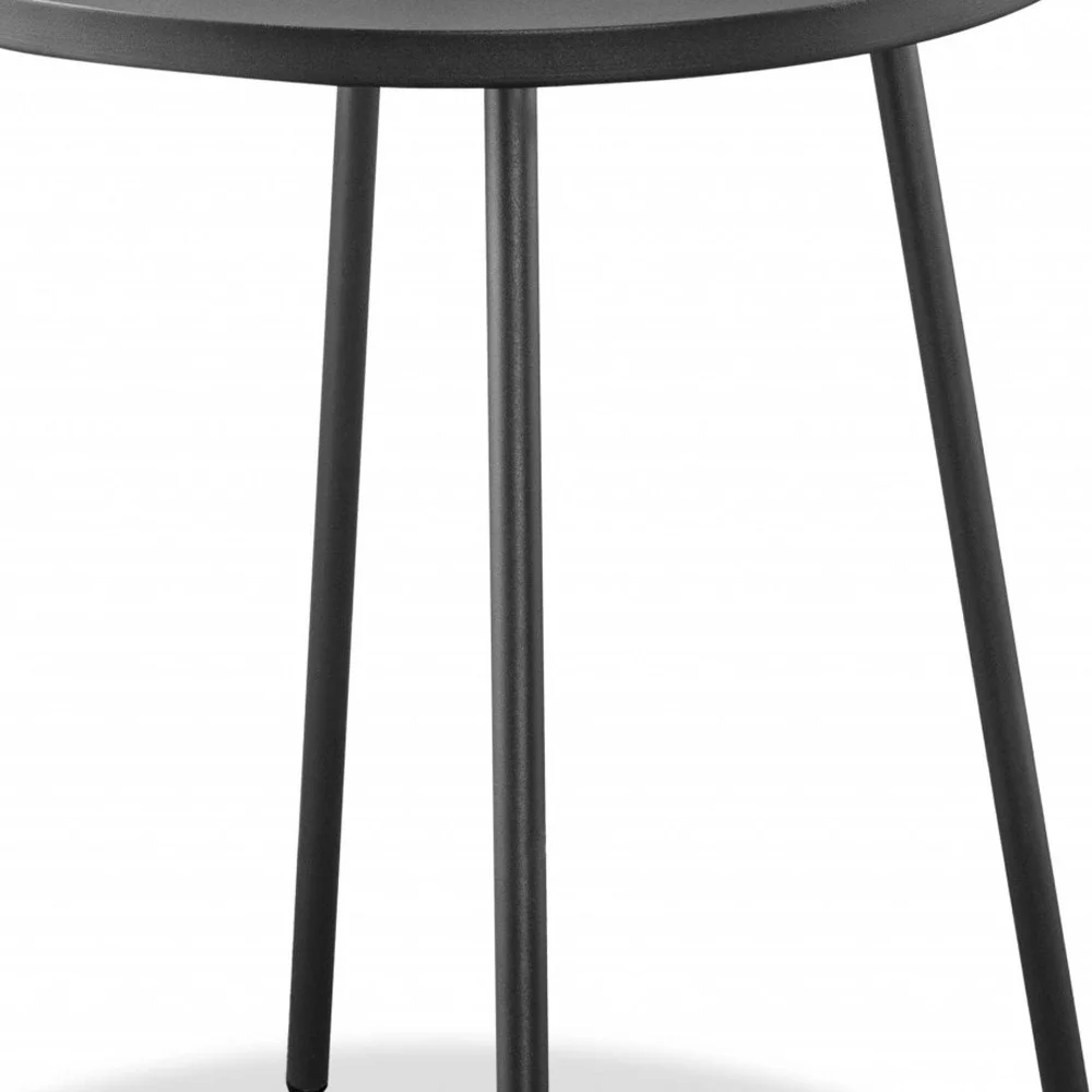 Gray Round Steel End or Side Table By Homeroots - Image 4