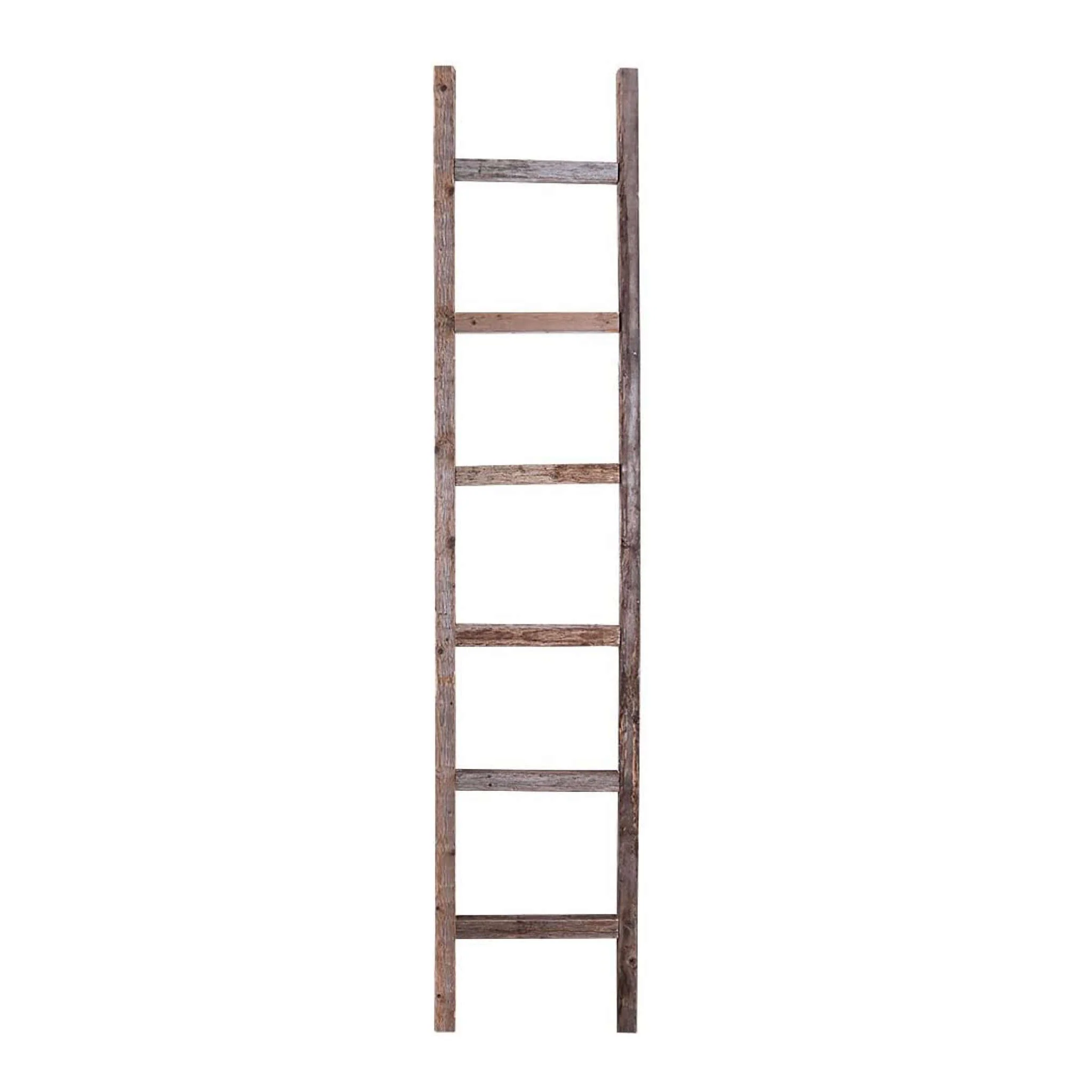 Gray Rustic Seven Step Wood Ladder Shelf By Homeroots - Image 2