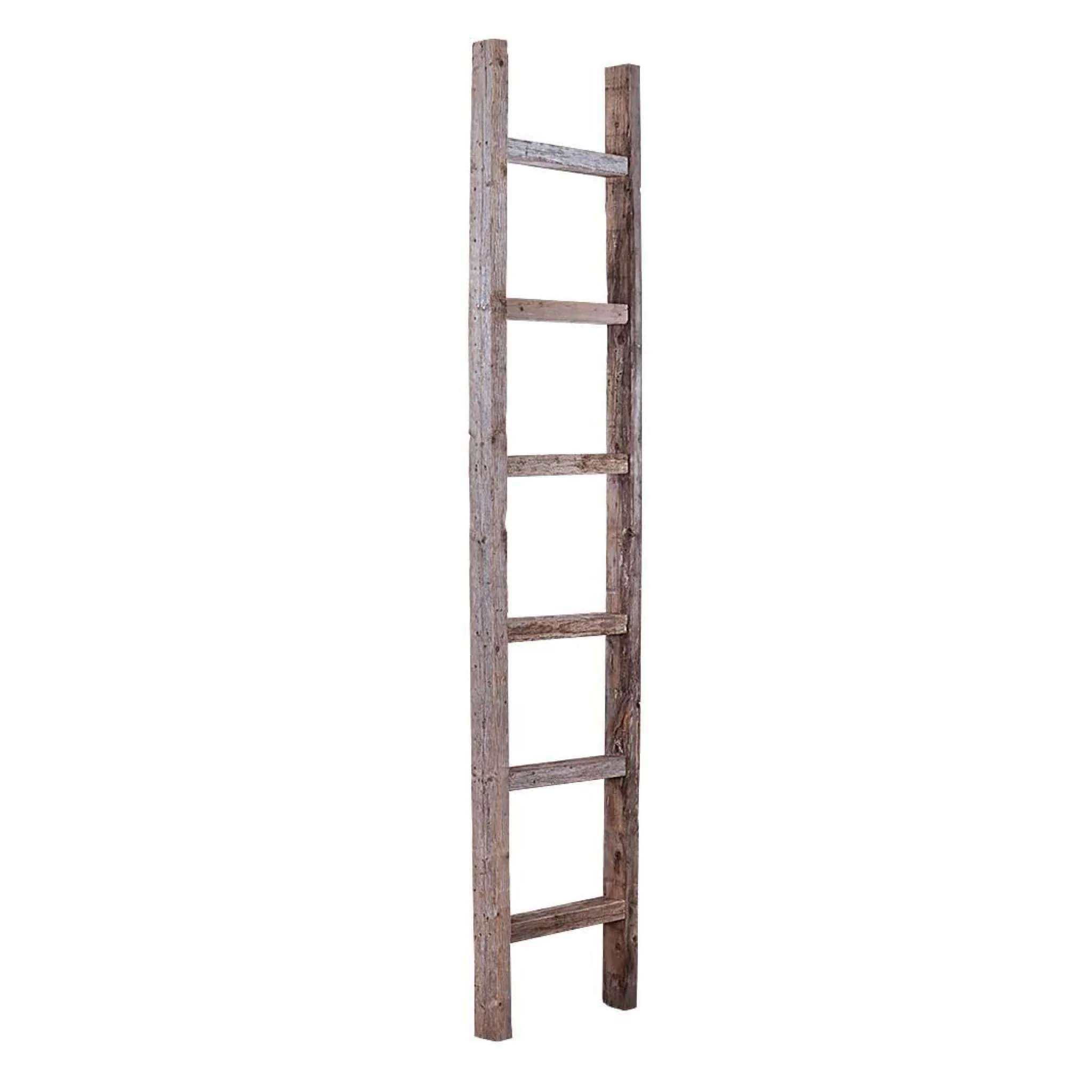 Gray Rustic Seven Step Wood Ladder Shelf By Homeroots - Image 3