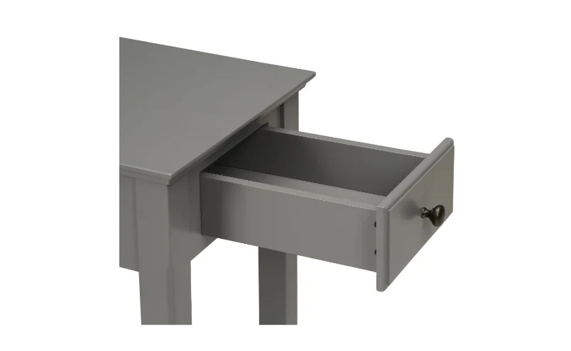 Gray Solid and Manufactured Wood End Table By Homeroots - Image 6