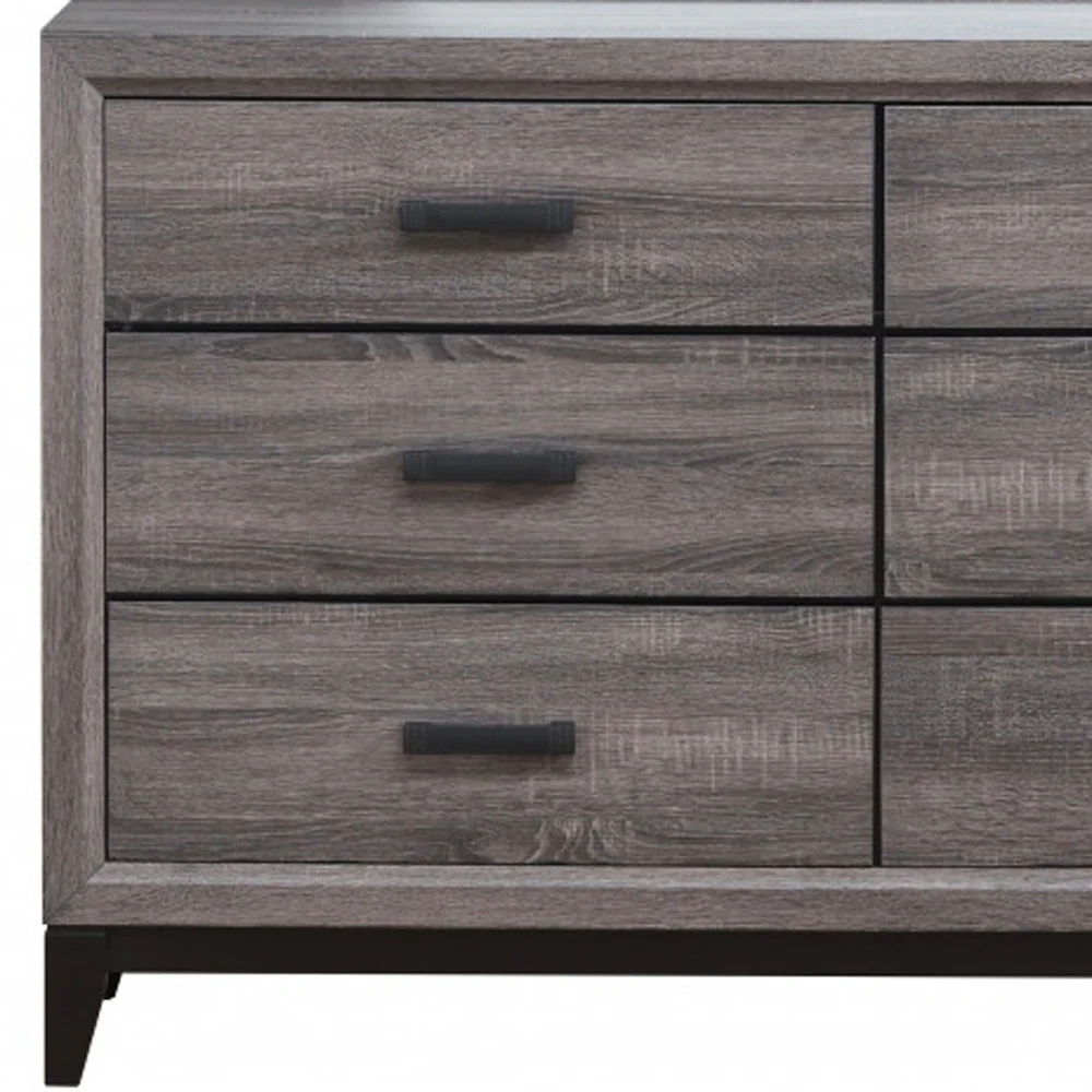 Gray Solid and Manufactured Wood Six Drawer Double Dresser By Homeroots - Image 5