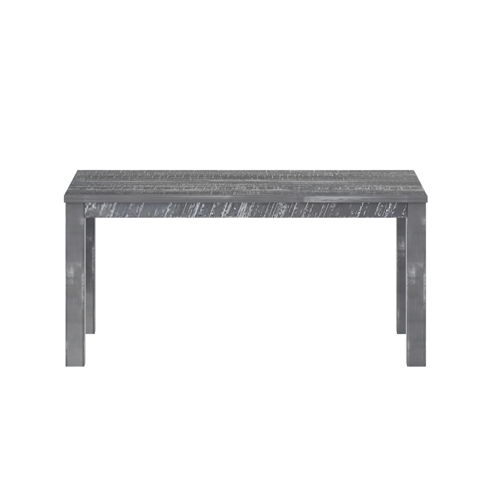 Gray Solid Wood Dining Table By Homeroots - Image 2