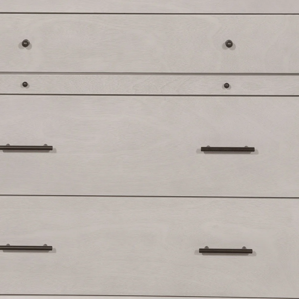Gray Solid Wood Four Drawer Chest By Homeroots - Image 4