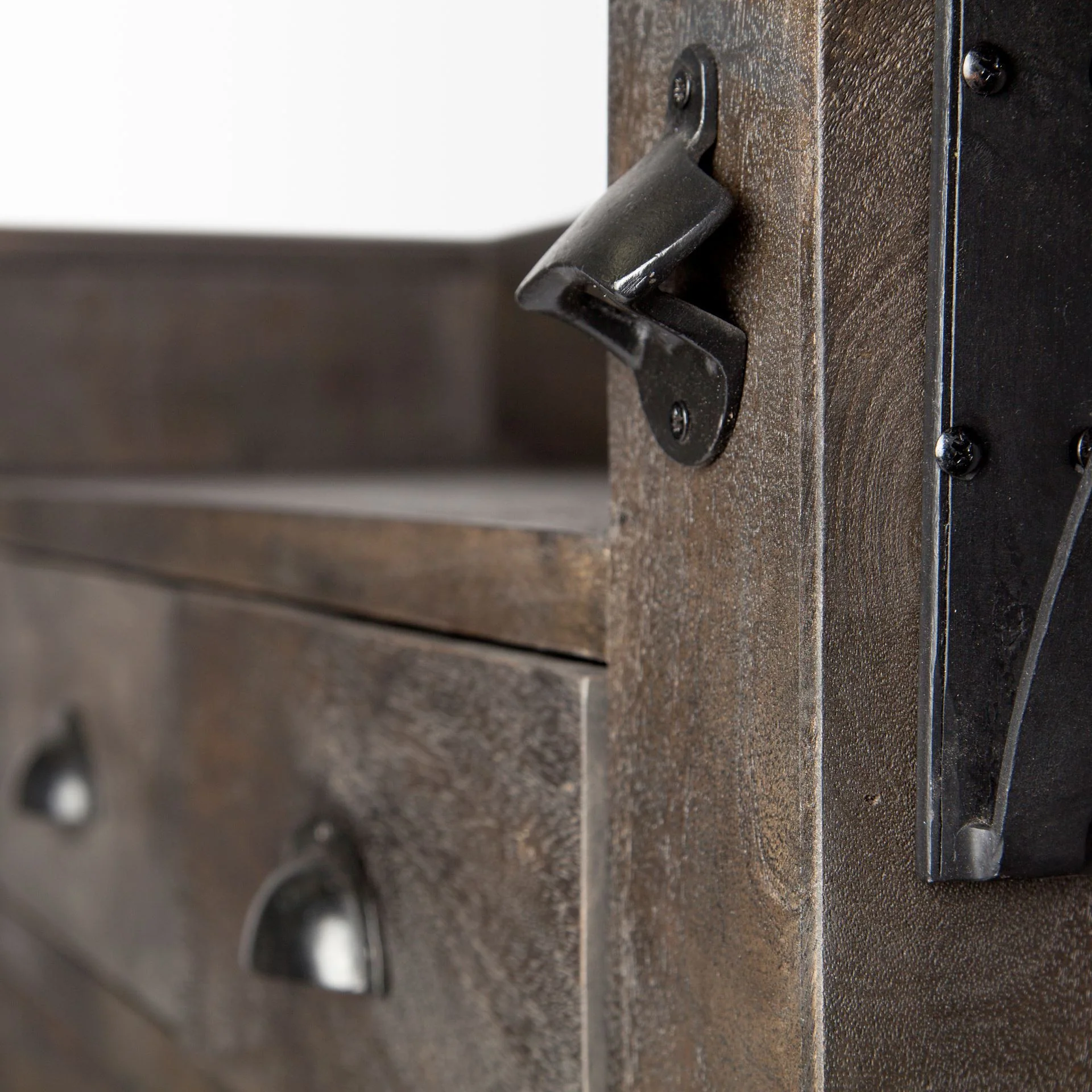 Gray Solid Wood Kitchen Island With Wine Bottle Storage By Homeroots - Image 7