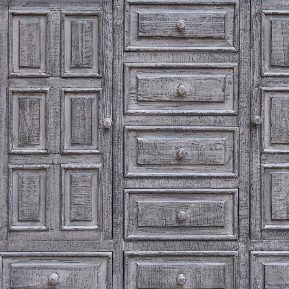Gray Solid Wood Seven Drawer Gentlemans Chest By Homeroots - Image 3