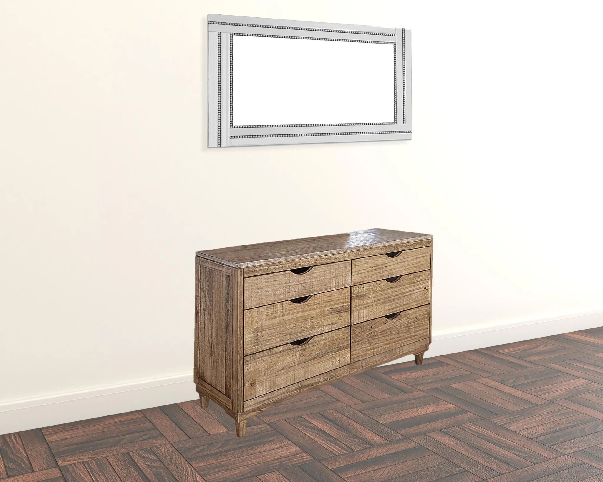 Gray Solid Wood Seven Drawer Triple Dresser By Homeroots - Image 5
