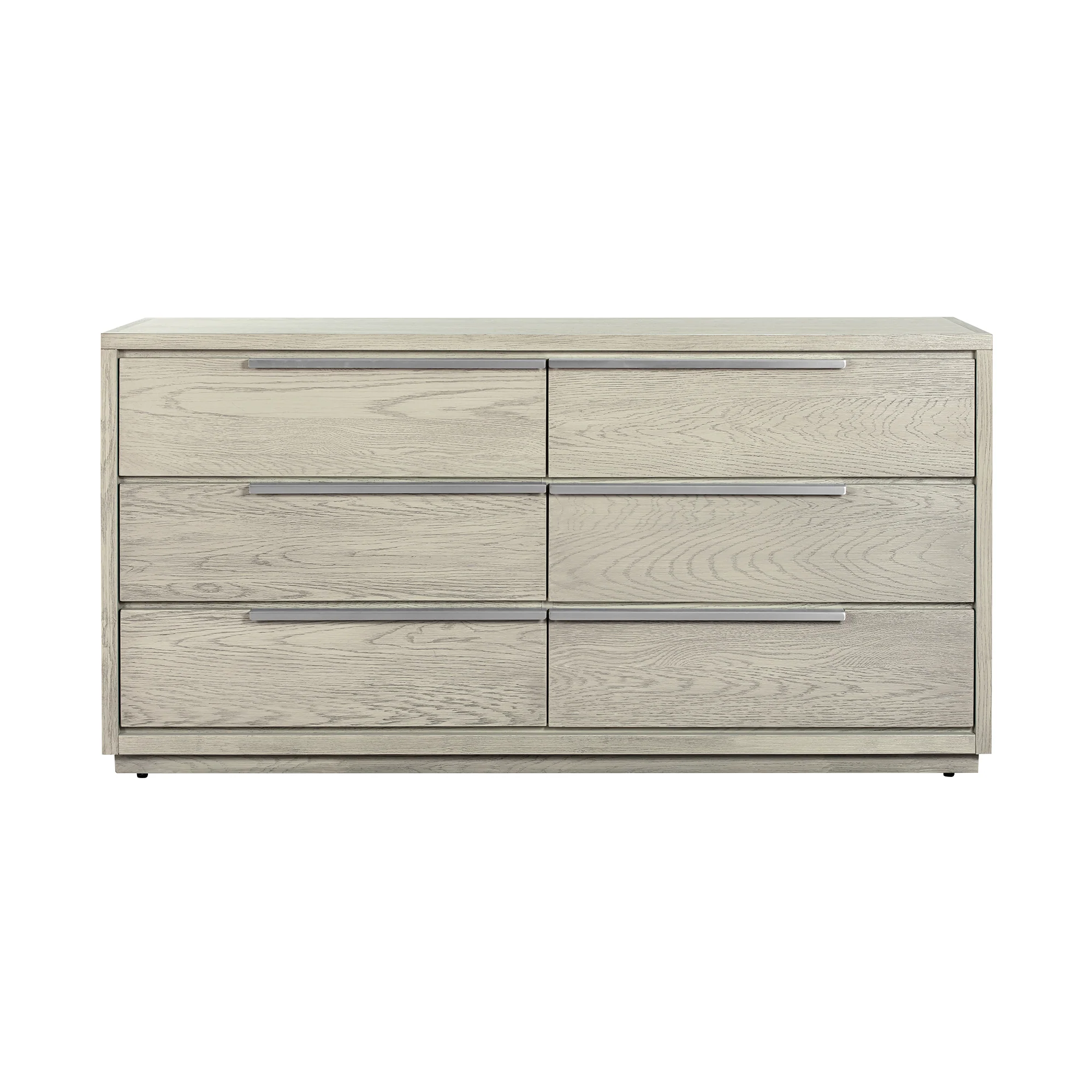 Gray Solid Wood Six Drawer Double Dresser By Homeroots - Image 2