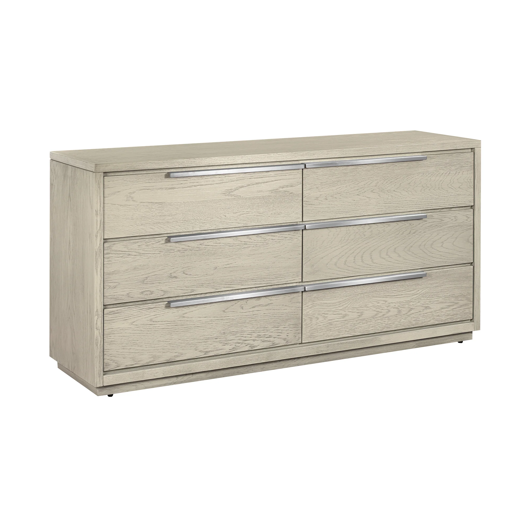 Gray Solid Wood Six Drawer Double Dresser By Homeroots - Image 5