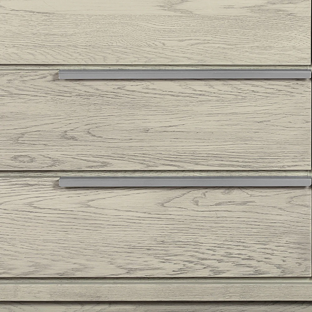 Gray Solid Wood Six Drawer Double Dresser By Homeroots - Image 7
