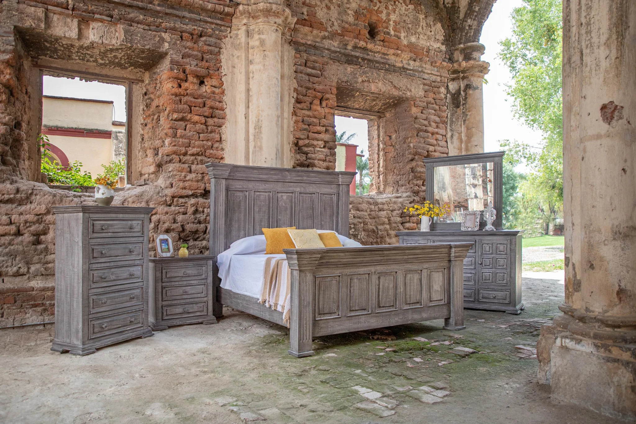 Gray Solid Wood Six Drawer Triple Dresser By Homeroots - Image 3
