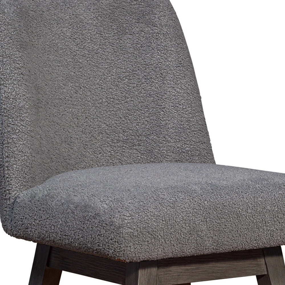 Gray Solid Wood Swivel Bar Chair By Homeroots - Image 8