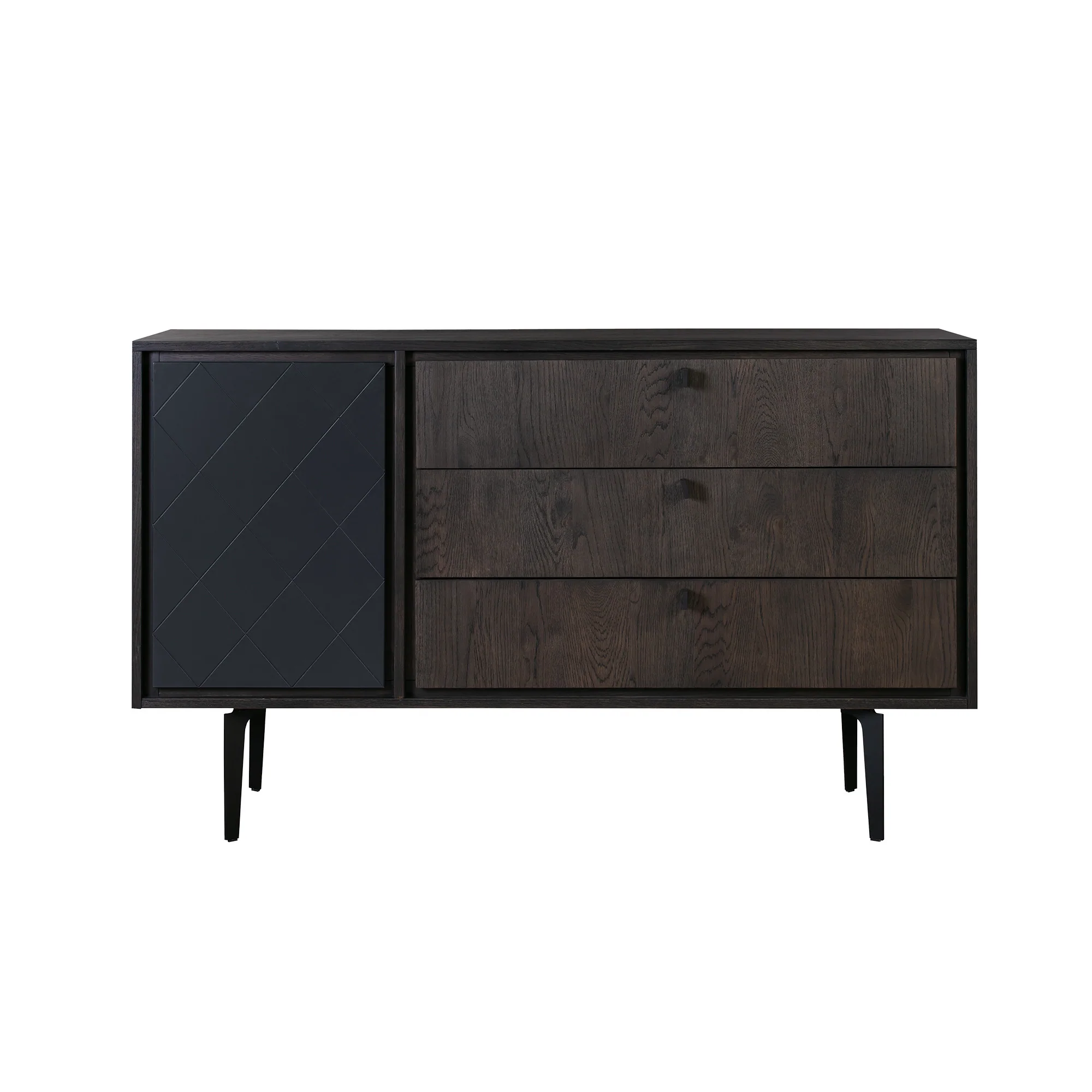Gray Solid Wood Three Drawer Dresser By Homeroots - Image 6