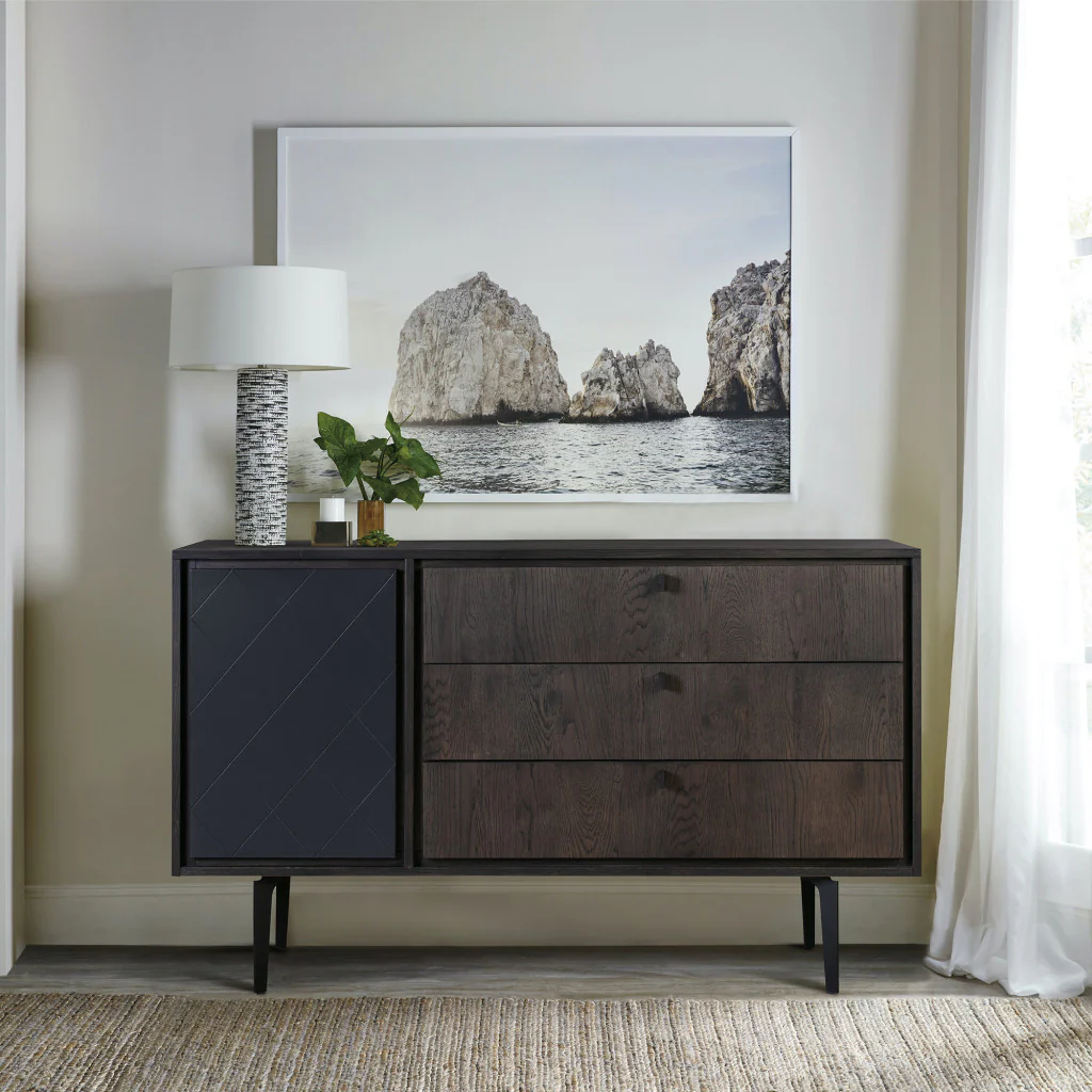 Gray Solid Wood Three Drawer Dresser By Homeroots - Image 7