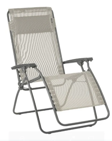 Gray Steel Outdoor Zero Gravity Chair By Homeroots - Image 2