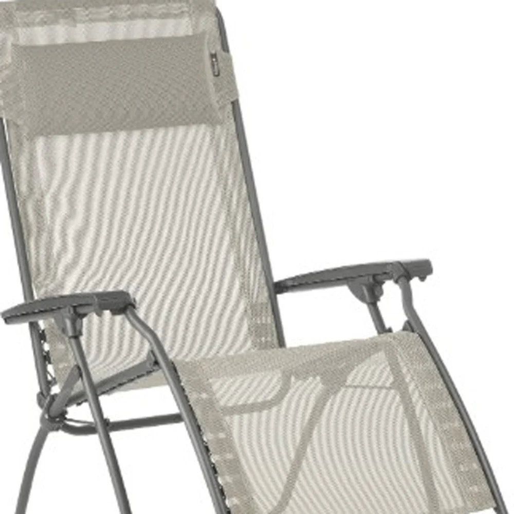 Gray Steel Outdoor Zero Gravity Chair By Homeroots - Image 5