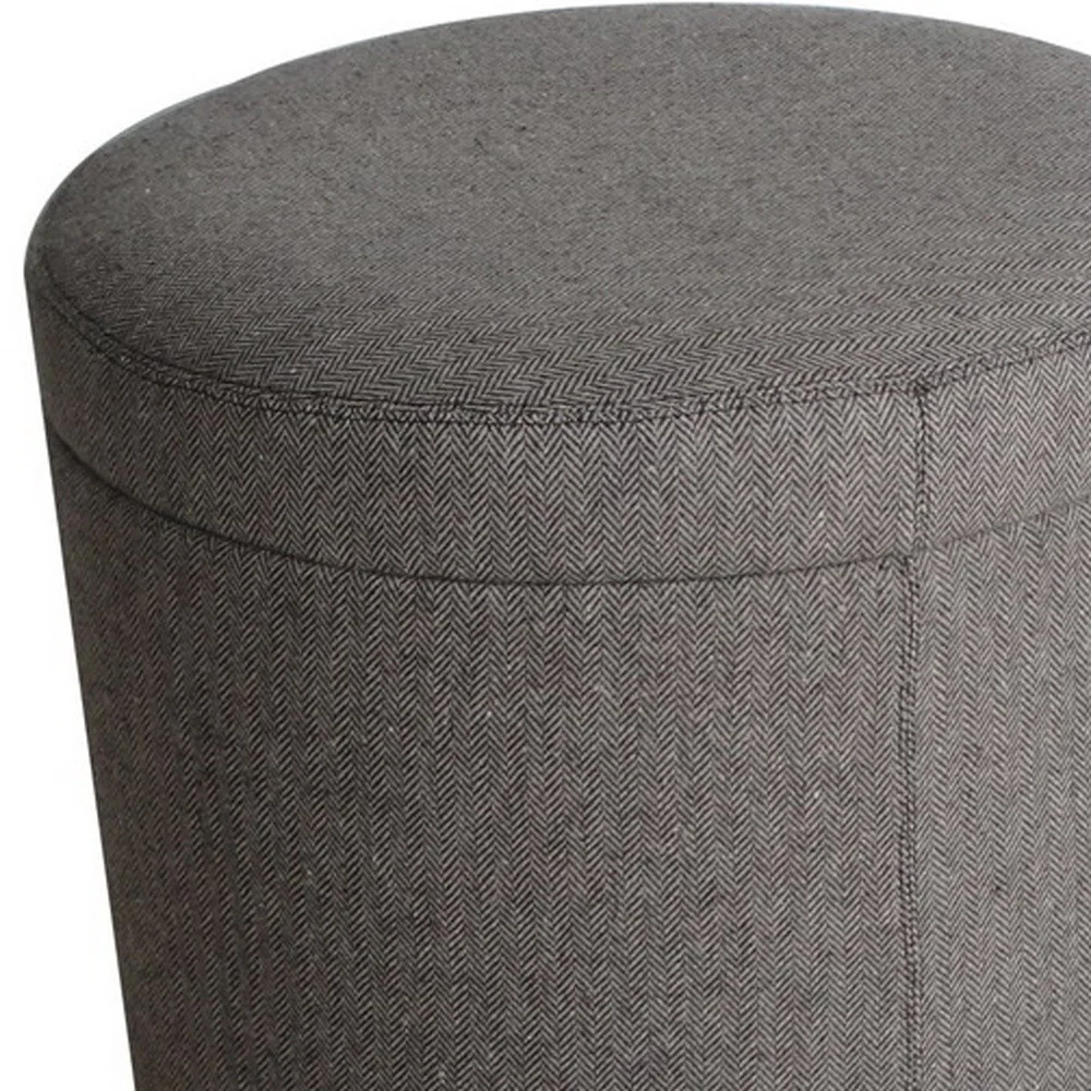 Gray Tweed Storage Ottoman By Homeroots - Image 5