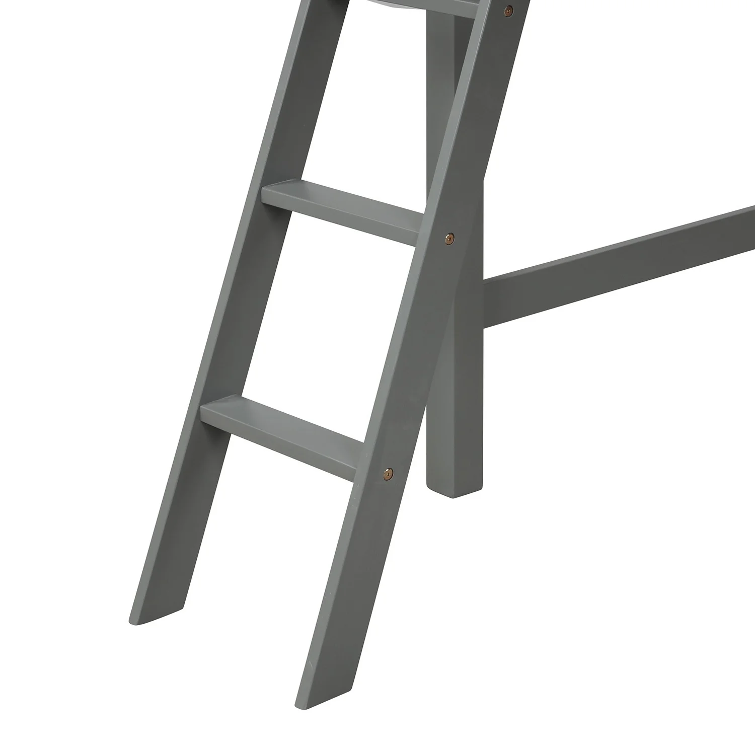 Gray Twin Size High Loft Bed By Homeroots - Image 2