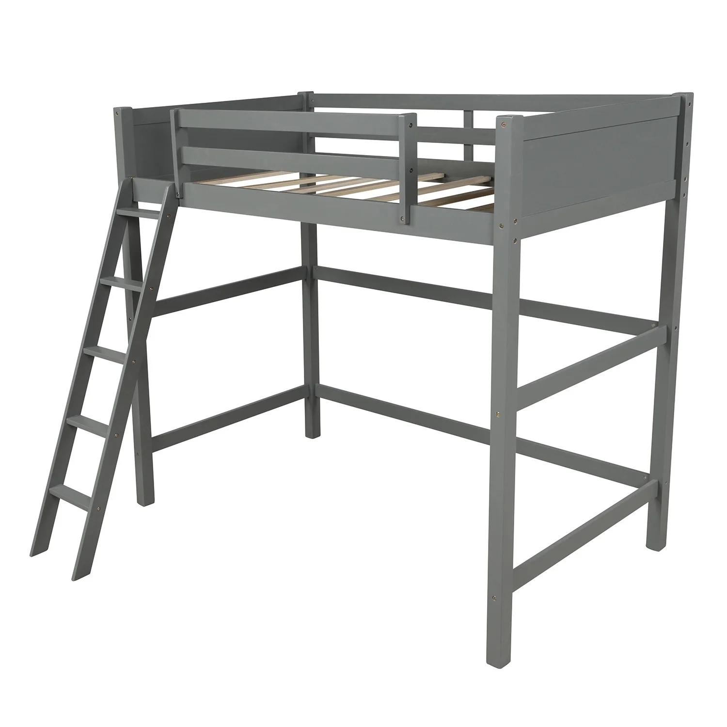 Gray Twin Size High Loft Bed By Homeroots - Image 7