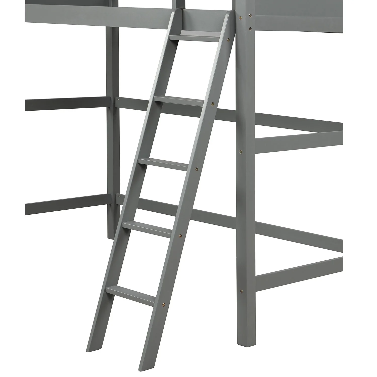 Gray Twin Size High Loft Bed By Homeroots - Image 8