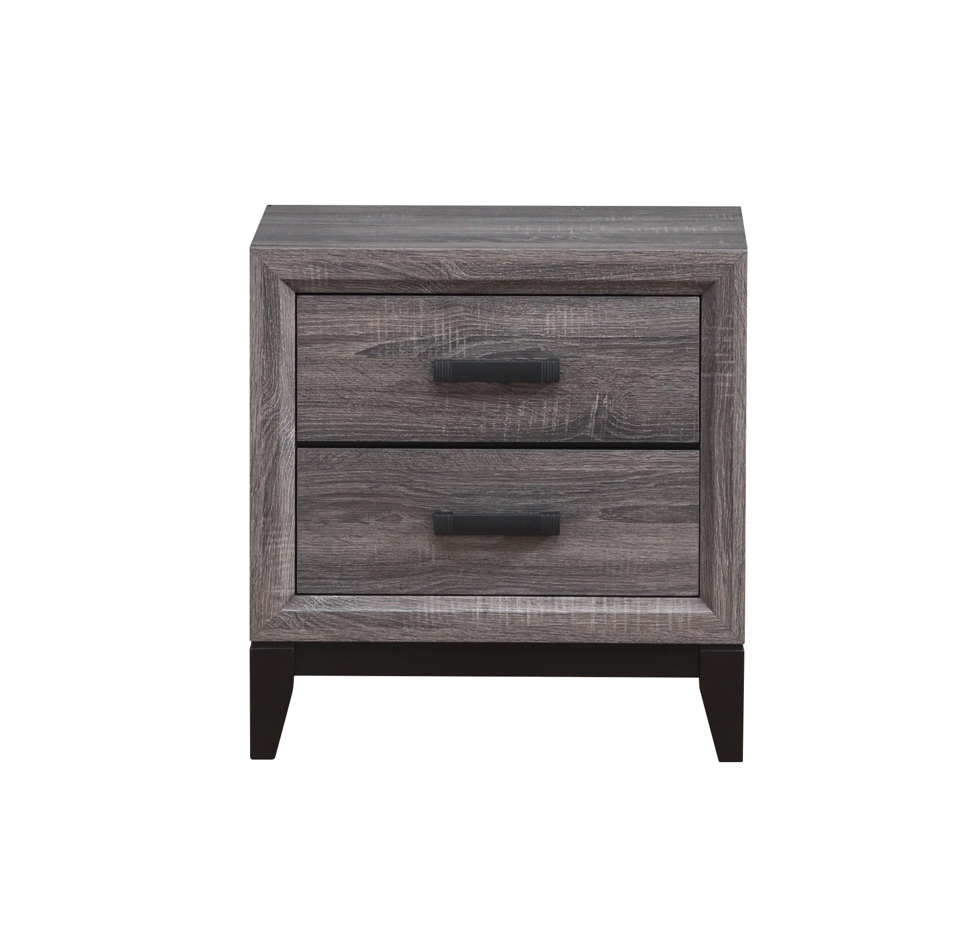 Gray Two Drawer Nightstand By Homeroots - Image 2